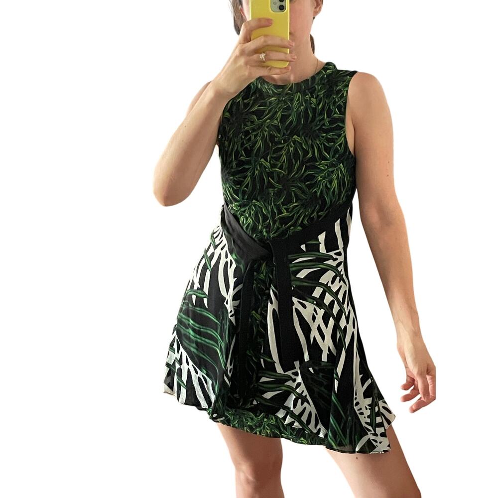 Proenza Schouler Tropical Print Mini Dress Silk Size 4